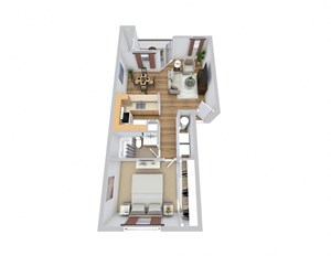 Floorplan Photos Gallery One Bedroom One Bathroom Apartment Floor Plan Layout Fisherman's Landing Ormond Beach FL.