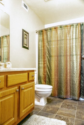 Guest Bathroom at Fishermans Landing Apartments in Ormond Beach, FL. - Photo Gallery 7