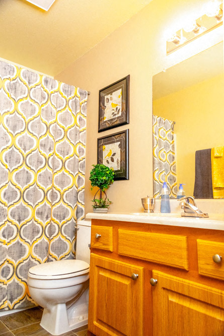 Master Bathroom at Fishermans Landing Apartments in Ormond Beach, FL.