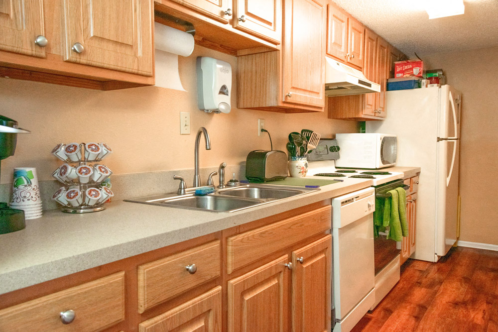 Clubroom Kitchen at Fishermans Landing Apartments in Ormond Beach, FL.