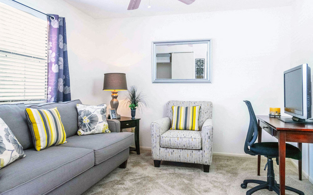 Second Bedroom/Den at Fishermans Landing Apartments in Ormond Beach, FL.