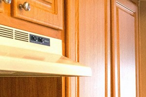 Kitchen with Serving Hatch Kitchen with Serving Hatch at Fishermans Landing Apartments in Ormond Beach, FL.