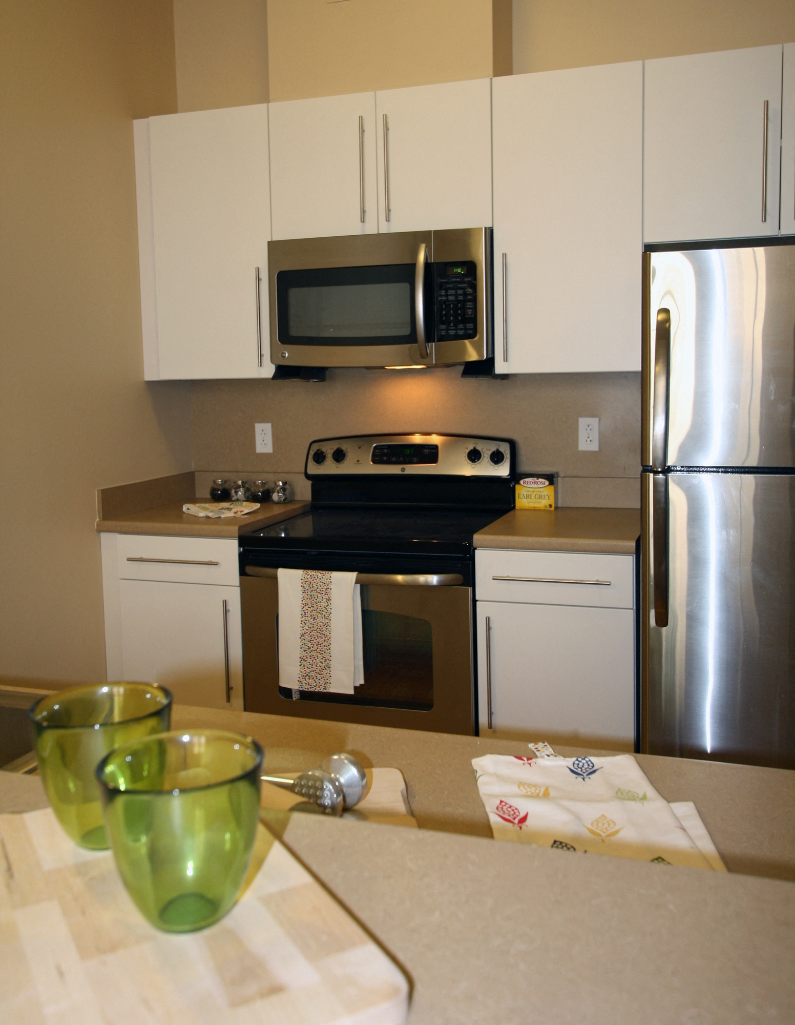 Kitchen Area In Apartment Home Sacred Heart Lawrence MA.