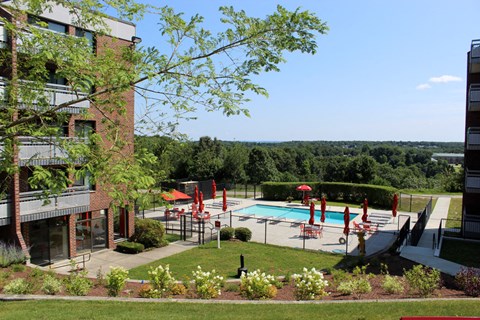 Beautiful Pool And Lounge Area at Stratton Hill Park Apartments, Worcester, Massachusetts