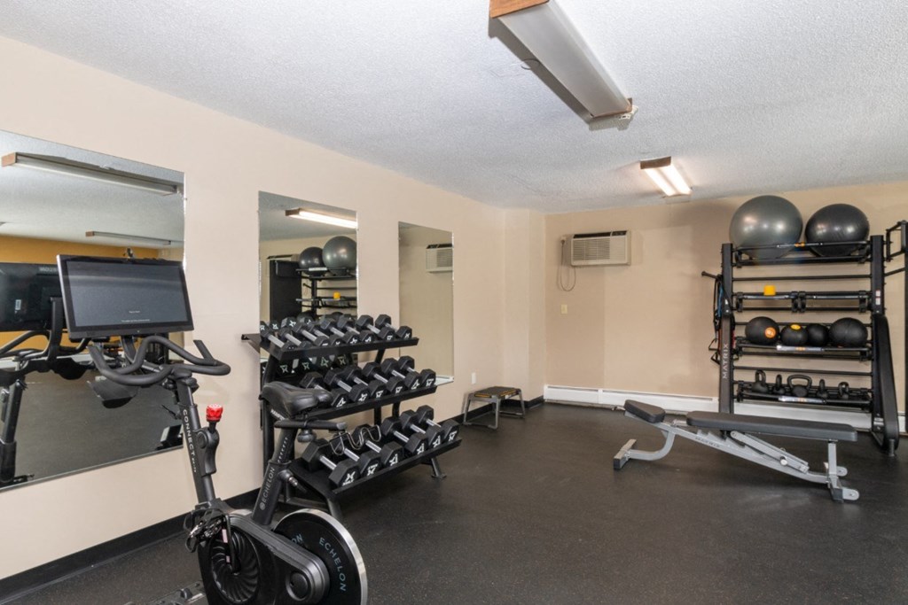 Resident  Fitness Center with Updated Equipment at Ship's Watch Apartments, Fall River, Massachusetts