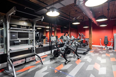 Montgomery Mill Apartments Fitness Center with Peloton. at Montgomery Mill Apartments, Connecticut