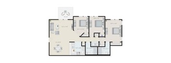 Three bedroom Two Bath Floor Plan A at Pondside at Littleton. at Pondside at Littleton, Littleton, MA