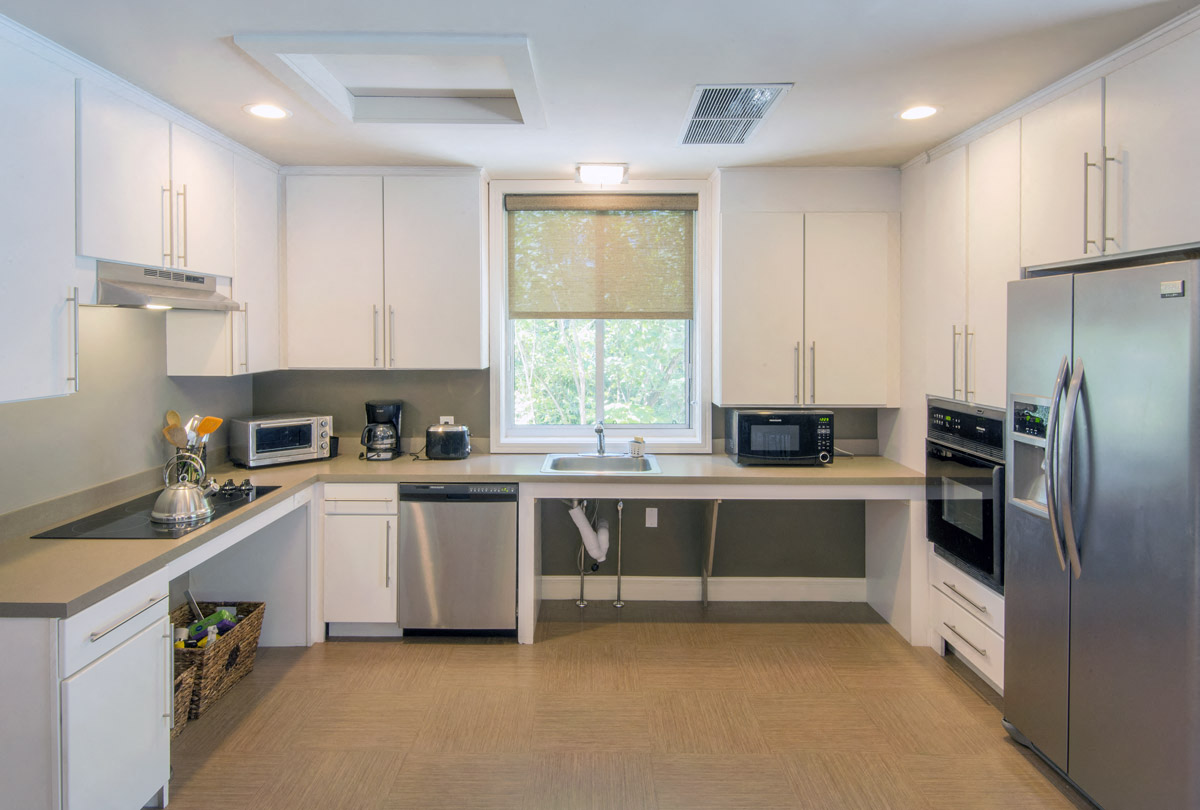 Community Clubroom Kitchen at Palmer Green Estates in Palmer, MA.