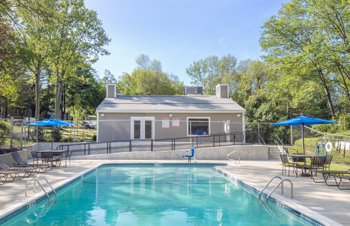 Outdoor Swimming Pool at Palmer Green Estates in Palmer, MA.