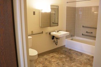 Accessible Bathroom at Pequoig House in Athol, MA. - Photo Gallery 5