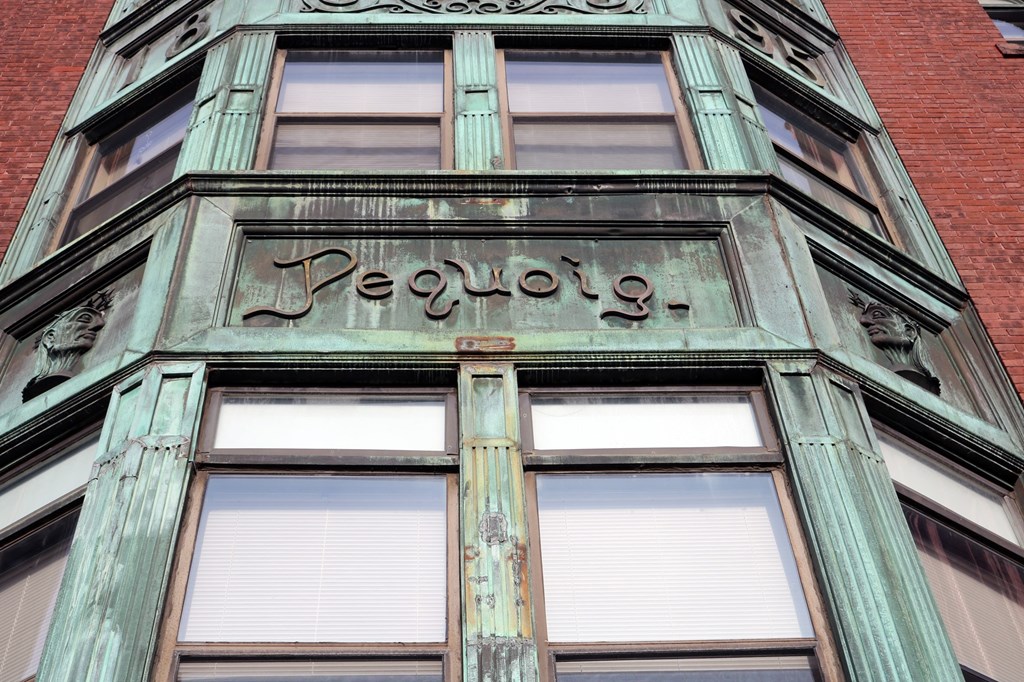 Exterior of Signage at Pequoig House, Massachusetts