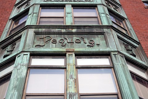 Exterior of Signage at Pequoig House, Massachusetts