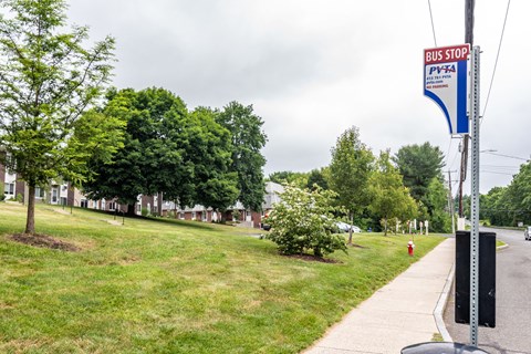 Public Transportation Stop at Rolling Green Apartments, Amherst