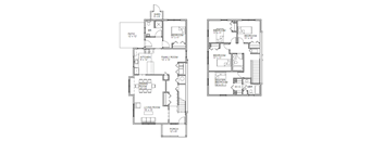 Treehouse Apartments Five Bedroom Three Bathroom Apartment Floorplan.