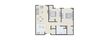 2 Bedroom 1 Bathroom A at The Birches at Esopus, New York, 12487