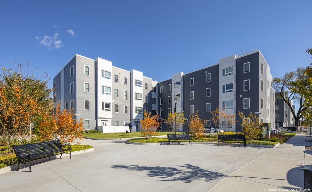 Community Courtyard  at The Anne M. Lynch Homes at Old Colony, South Boston, MA, 02127