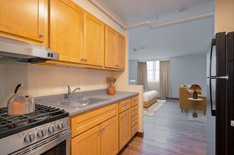 Updated Kitchens with Energy Efficient Appliances at Arborview Tower Apartments, Allentown, PA, 18102