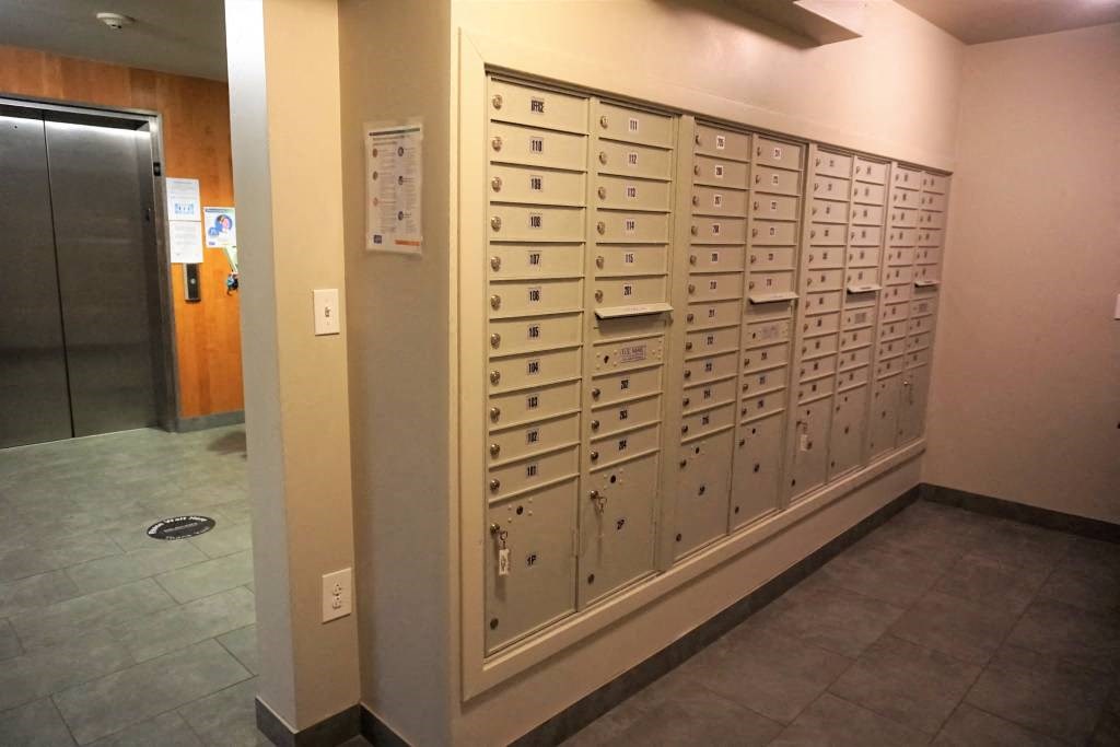 Community Mailroom At Wilber School Apartments, Sharon, MA.