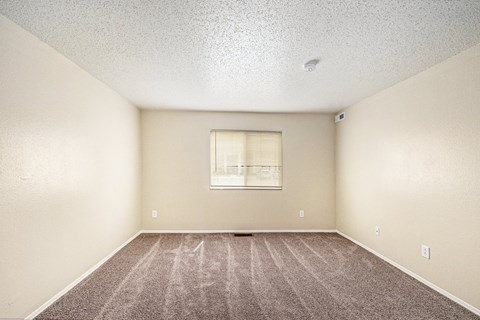 an empty room with a window