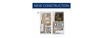 a floor plan of the upper and lower lofts