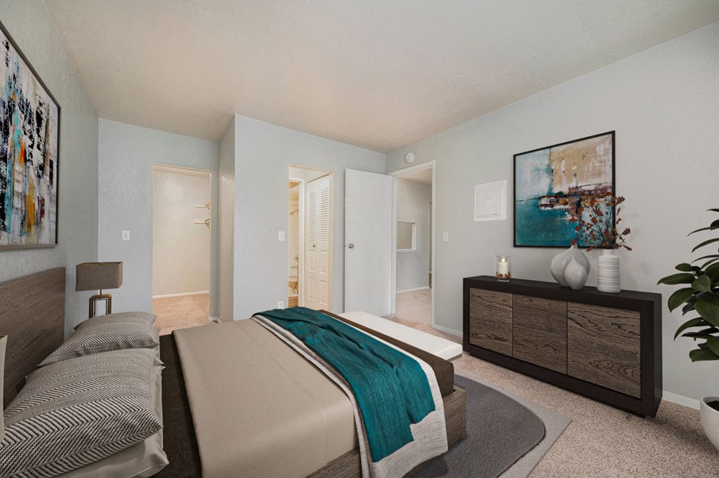 our apartments offer a bedroom with a king sized bed