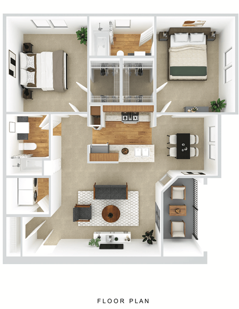 2 bedroom floor plan