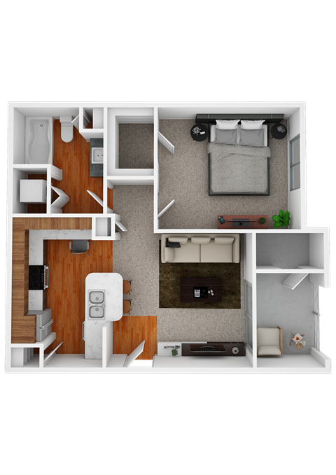 bedroom floor plan an in 1 bed 1 bath