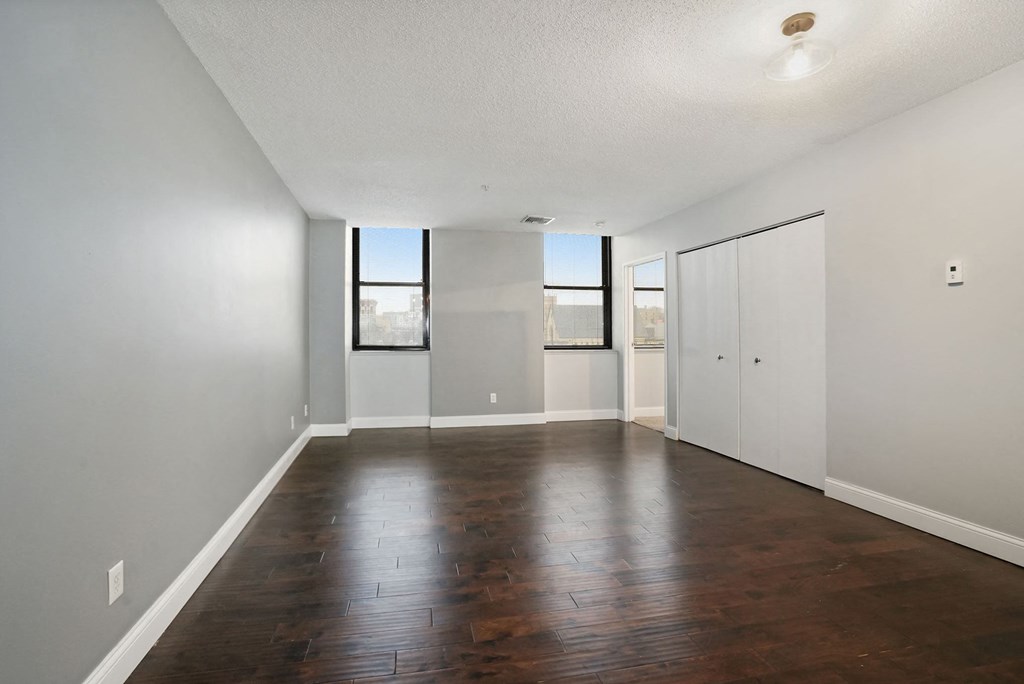 The Lofts Apartments In Grand Rapids, MI Spacious living room with Hardwood Floors