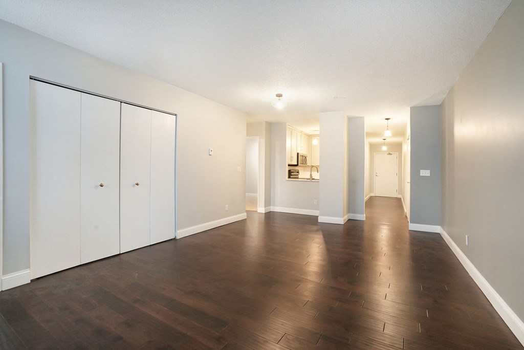 The Lofts Apartments In Grand Rapids, MI Spacious living room with Hardwood Floors
