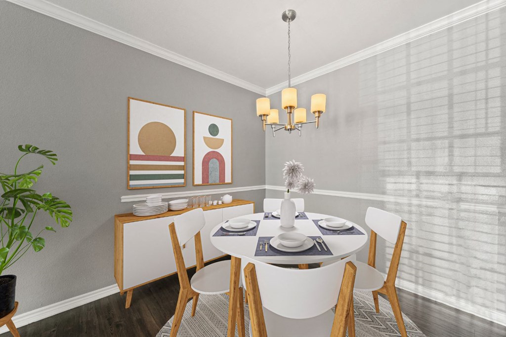 Renovated Style 1 Dining Room Staged