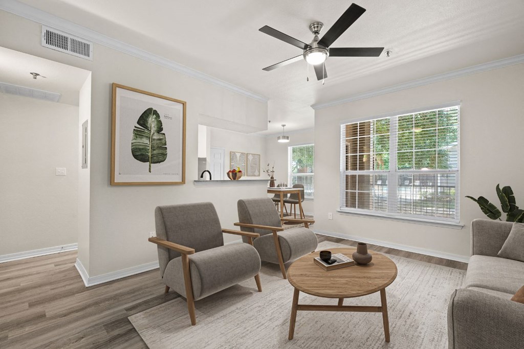 Renovated Style 2 Living Dining Area Staged