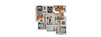 a 3d rendering of the clubhouse floor plan