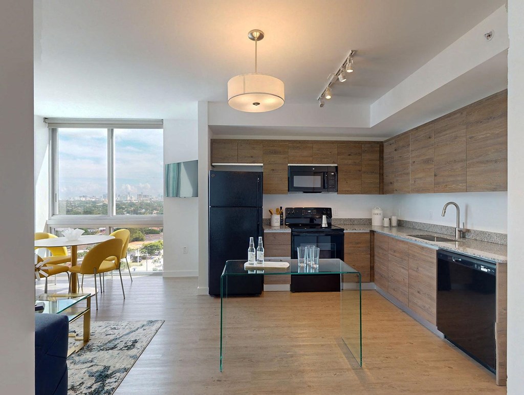 Modern kitchen at Douglas Enclave in Miami, Florida.