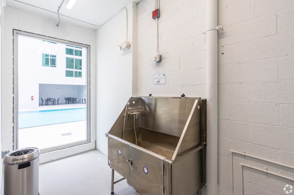 Dog washing station at Douglas Enclave, Miami, FL.
