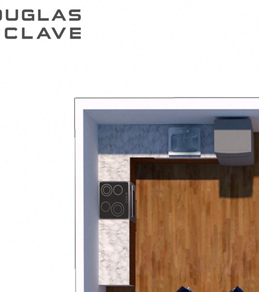 1 bed 1bath floor plan D 1 bed 1bath floor plan D at Douglas Enclave - Opening February 2023, Miami, FL, 33125