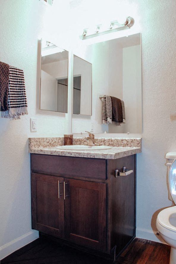 a bathroom with a sink and a toilet