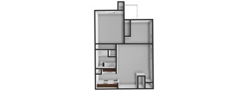 A black and white architectural floor plan of a house.