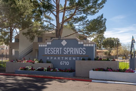 Desert Springs Apartments monument sign.