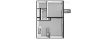 A black and white image of a floor plan.