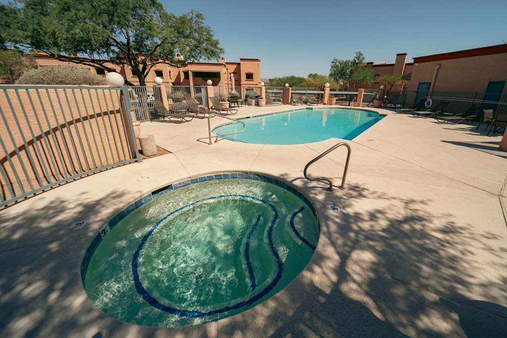 A pool with a blue line in the middle of it.