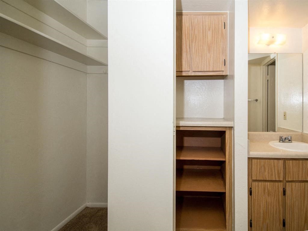 Bathroom With Extra Storage Space at University Square Apartments, Arizona, 86001