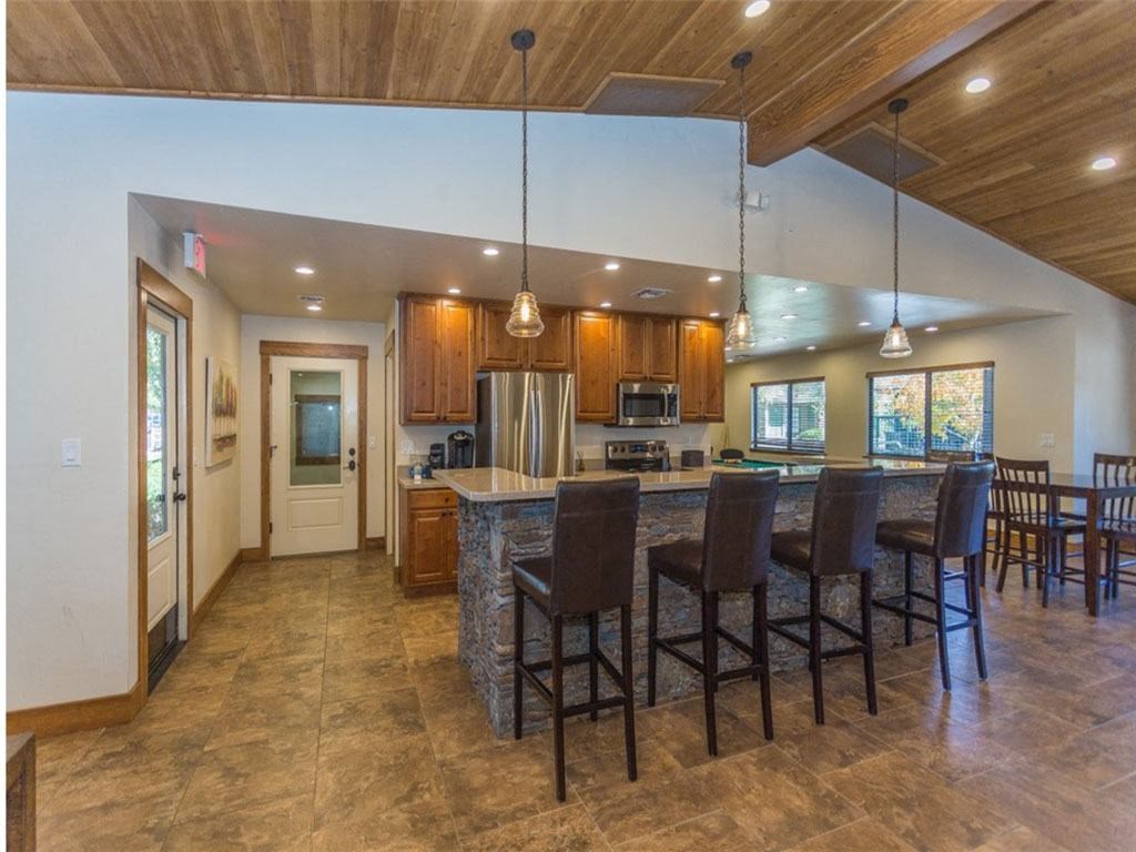 Eat-In Table With High Chairs In Clubhouse at Country Club Meadows Apartments, Flagstaff, AZ, 86004