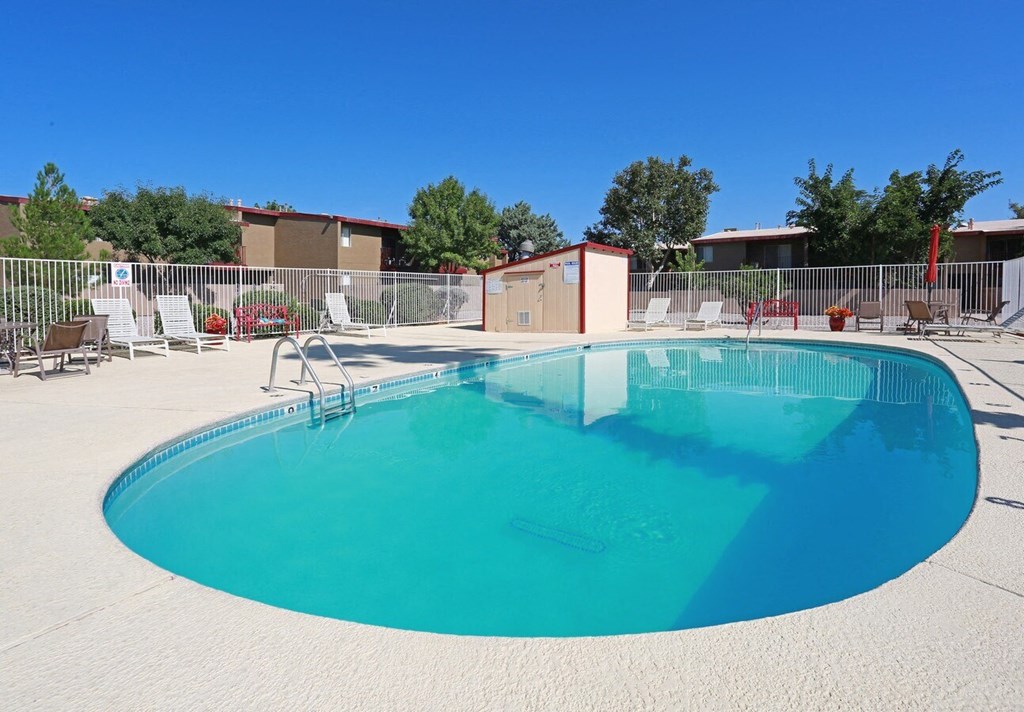 our apartments have a large resort style pool