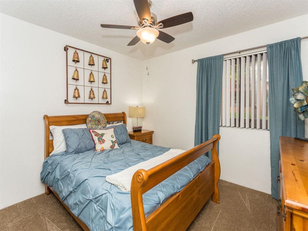 Bedroom With Ceiling Fan Bedroom With Ceiling Fan at Butterfield Apartments, Flagstaff, AZ 86004