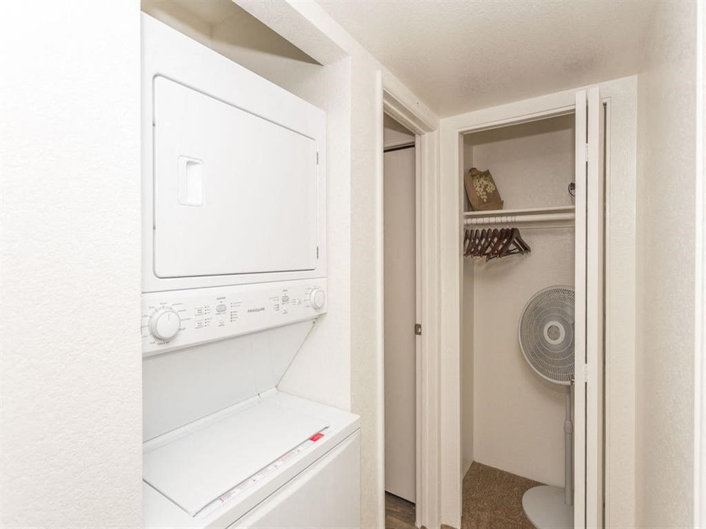 Stacked Washer/Dryer at Butterfield Apartments, Flagstaff AZ 86004