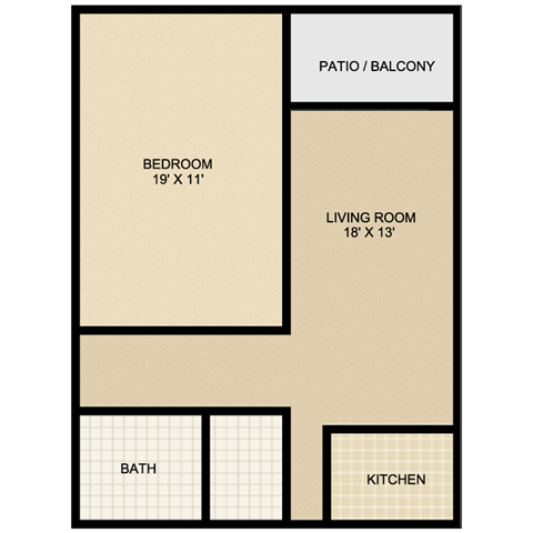 a floor plan of a two bedroom apartment with a bathroom and a living room