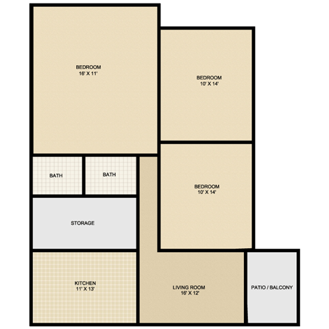 a floor plan of a home with a green wall and a yellow and white color scheme
