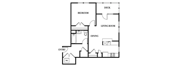 1 Bedroom Floorplan