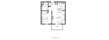 1 Bedroom Floorplan