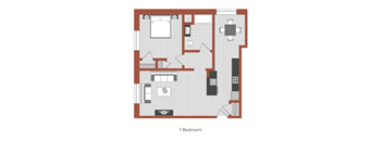 1 Bedroom Floorplan